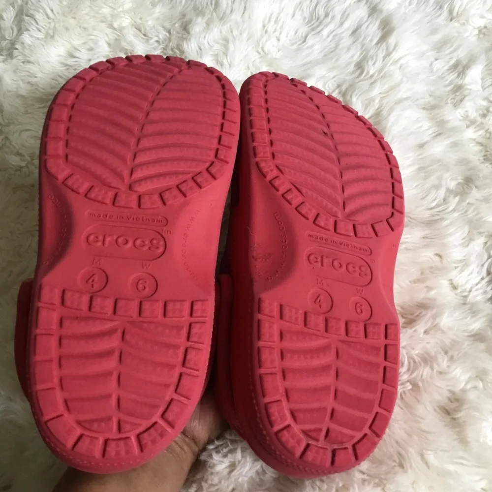 CROCS Red Kids' Clogs with Cute Charm Accents